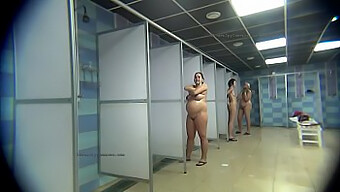 Hidden Camera Captures Nude Shower Moments In Public Restroom