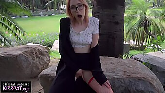 Russian 18-Year-Old Exhibitionsist Enjoys Outdoor Sex In Central Park