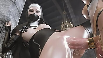 Sensual Journey Of A Nun With A Big Ass And Tits In A 3d Animation