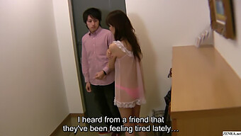 A Shy Japanese Mature Woman Responds To Knock At The Door In Near Nudity Resulting In Sexual Encounter