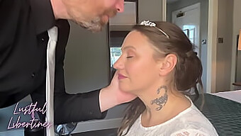 A bride to be gets a hot and steamy creampie on her wedding day.