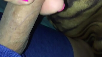 Latina Girlfriend Gives Foot Massage And Handjob